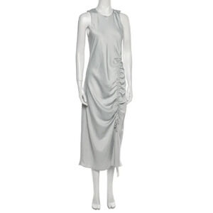 House of Harlow 1960 Silver Gray Satin MIDI dress size XS